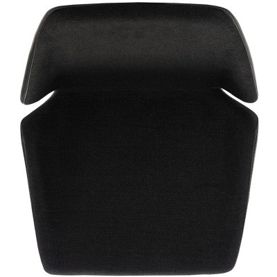 Sleek Saddle-Style 24" Black Leather & Metal Barstool