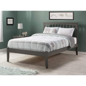 AFI Furnishings Mission Full Platform Bed with Open Footboard and Turbo Charger in Grey - 1 of 4