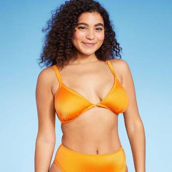 Women's Ribbed Underwire Bikini Top - Wild Fable™ Orange