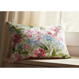 Climaweave Pillow -18x13 Inch Style Watercolor Birds & Butterflies by Manual Woodworkers and Weavers - 1 of 3