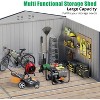 Acekool 10x12 FT Metal Outdoor Storage Shed, Large Garden Tool Shed with Lockable Sliding Door, Vents, Sloped Roof, Waterproof for Backyard, Gray - 4 of 4