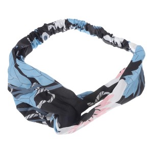 Unique Bargains Women's Fashion Leaf Pattern Cross Elastic Hairband 1 Pc - 1 of 4
