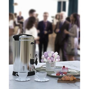 Commercial Coffee Urn 10L/16L, Double Wall Insulated Stainless Steel Coffee Maker, 60-110 Cup Large Capacity for Catering, Weddings, Events - 1 of 4