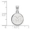 Black Bow Jewelry Sterling Silver Michigan Wolverines NCAA Small Pendant - 2 of 3