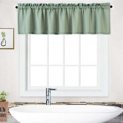 Waffle Weave Textured Solid Curtains for Bathroom Kitchen Cafe