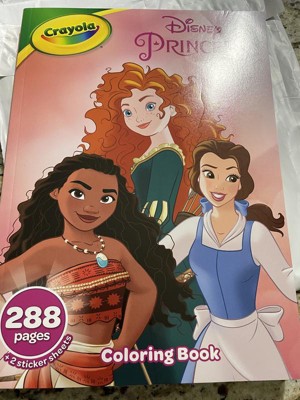 Crayola 288pg Disney Princess Coloring Book With Sticker Sheets : Target