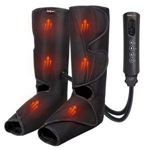 SHINE WELL Leg Massager with Compression, for Neuropathy Pain&Blood Circulation&Pain Relief&Swelling Legs, 2 Heating Levels 3 Modes 3 Intensities - 1 of 4