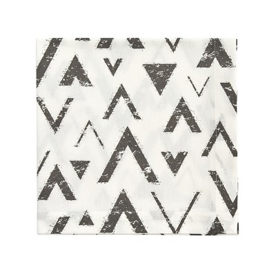 Split P Black Triangles Napkin Set of 4