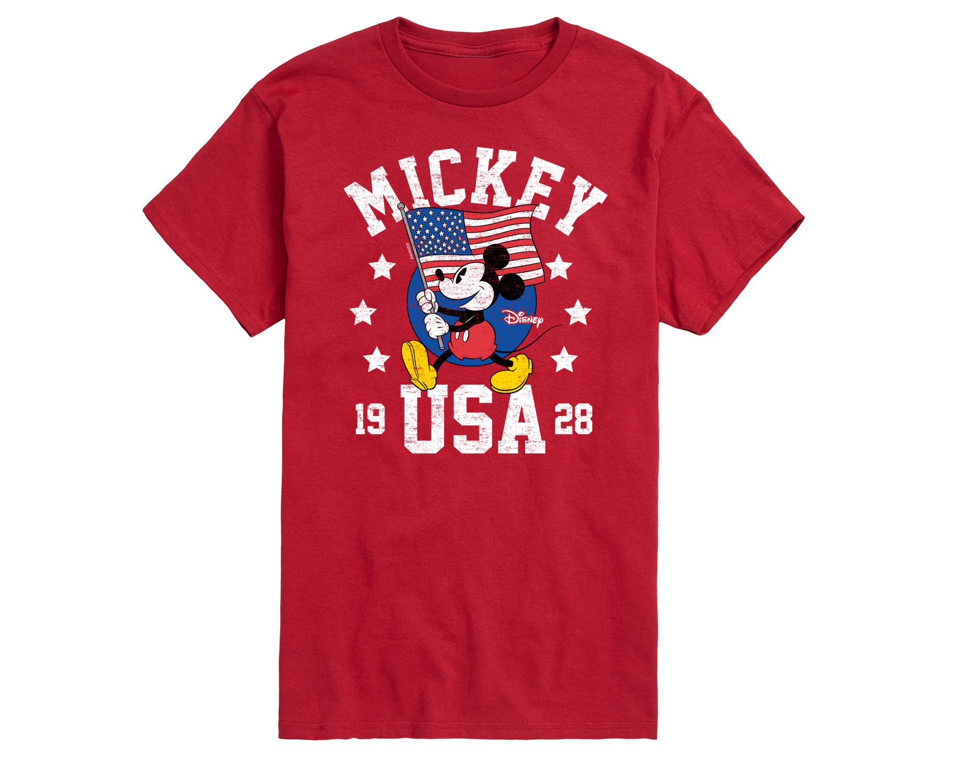 Men's - Disney - Mickey Mouse USA Flag 1928 Short Sleeve Graphic T-Shirt