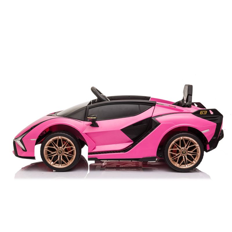 Best Ride on Cars 12v Lamborghini Sian Ride-On - Pink, 3 of 6