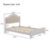 Modern Full Size Wood Bed with Hidden LED Light Upholstered Curved Headboard - 3 of 3