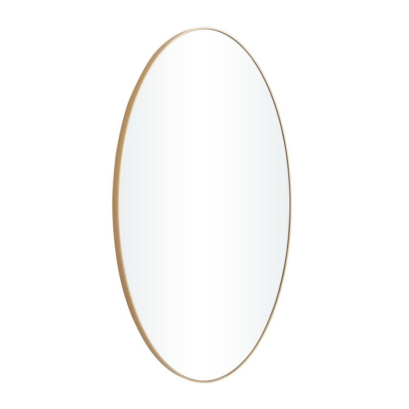Contemporary Wood Oval Wall Mirror – Olivia & May, 5 of 6