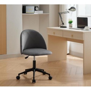 Mid-Back Adjustable Height Swivel 360 Degrees Office Desk Chair，Modern Upholstered Chairs Armless With Wheels-Cuddlewood - 1 of 4