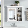 Akoasm Wall Bathroom Medicine Storage Cabinet With Mirror And Shelf-White - 4 of 4