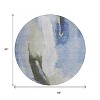 Denim Blue And Gray Abstract Washable Indoor Outdoor Area Rug - 3 of 4