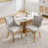 NicBex Vintage Neutrally Toned Thickened Upholstered Dining Chairs Set of 2 with Bronze Nail Head,Modern Style Accent Chairs,Living Room Chairs - 2 of 4