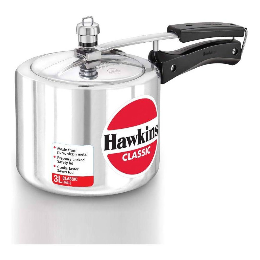 EAN 8901165001845 product image for Hawkins Classic 3L Aluminum Tall Pressure Cooker: Stovetop, Self-Seal Gasket, Lo | upcitemdb.com