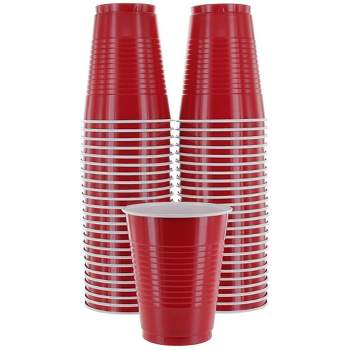True Red Party Cups, Disposable Cups, Drink Cups For Cocktails And Beer, 16  Ounce Capacity, Plastic, Red, Set Of 100 : Target