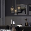 Toltec Lighting Cordova 1 - Light Pendant in  New Aged Brass with 9" Smoke Textured  Shade - 3 of 4