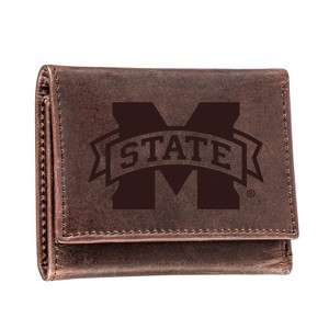 Evergreen NCAA Michigan State Spartans Brown Leather Trifold Wallet Officially Licensed with Gift Box - 1 of 1