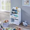FONTOI Kids Bookshelf with Toy Storage for Kids Rooms, Baby Toy Organizer Toddler Nursery Book Shelves, White, 11.41"*33.46"*18.9" - 4 of 4