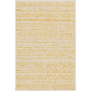 Livabliss Eagean 2'x2'11" Rectangle Woven Indoor and Outdoor Area Rugs Saffron - 1 of 4