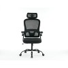 Racxily Office Chair, Ergonomic Desk Chairs with Armrests, Adjustable Swivel Computer Chairs, Rolling Chair, Black - 2 of 4