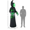 SEVOBAL Party Decorations and Accessories 8ft Inflatable Halloween Mirror Face Ghost Easy Setup Outdoor Long-lasting, Black, 17.25"*31.5"*96.5" - 3 of 4
