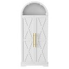 Fredees 65" Freestanding Arched Pantry Cabinet with Adjustable Shelves and Door Storage, Ideal for Kitchen, Living Room, or Dining Room - 4 of 4