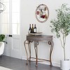 Traditional Metal Console Table Gold - Olivia & May: Half Moon Design, 40" Width, Indoor Use - 2 of 4