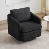Hrinhom 31.5" W Chenille Accent Chair with Back Pillow,Modern Swivel Barrel Chair,Club Chair - 2 of 4
