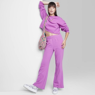 Women's High-Rise Wide Leg French Terry Sweatpants - Wild Fable™