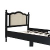 CAVINAS Full/Queen Size Bed Frame with Natural Rattan Headboard,Wooden Platform Bed with Wood Slats Support,Underbed Storage - 4 of 4