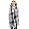 Anna-Kaci Women's Classic Plaid Fringe Scarf Soft Cashmere Feel Winter Checked Wrap Shawls - 4 of 4
