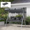 59" Tufted Bench Cushions & Throw Pillows, Replacement Bench Seat Pad, Back & 2 Pillows for Outdoor Furniture - 2 of 4
