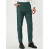 Lars Amadeus Men's Plaid Printed Slim Fit Flat Front Business Dress Pants - 2 of 4