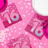 Creative Converting Hot Pink Foil 16th Birthday Plates and Napkins Set 16ct - 3 of 4