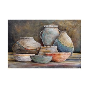 "Clay Pottery Still Life 1" Outdoor All-Weather Wall Decor - 1 of 4