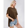 EXLURA Womens Summer Oversized T Shirts Casual Short Sleeve Loose Maternity Tops Crewneck Tunic Plus Gym Workout Top - 3 of 4