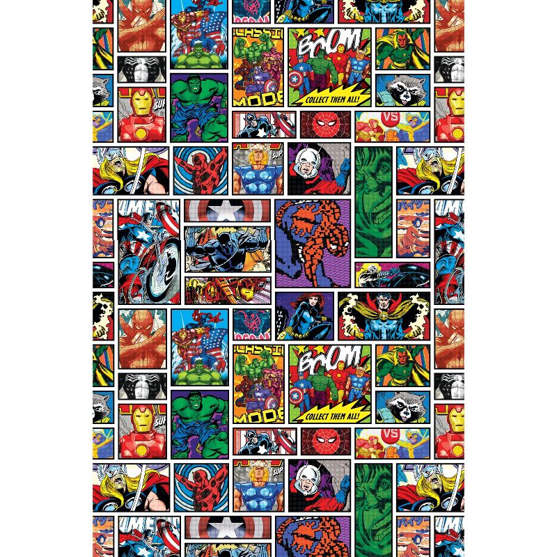 Marvel Comics Mens' Vintage Avengers Comic Book Page Pajama Pants Multi, 3 of 4