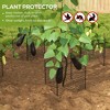 Garden Chicken Wire Cloche, 12" x 14" Plant Protectors from Animals, 4 Pack Metal Crop Cages to Keep Animals Out, Black - 2 of 4