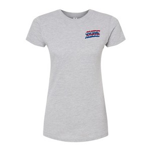 Women's Marvel Captain America Comic Book Fitted Graphic T-Shirt - Heather Grey - Medium - 1 of 2