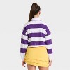Women's Game Day Striped Cropped Long Sleeve Polo T-Shirt - JoyLab™ - 2 of 3