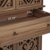 ORRD 4-Door Cabinet with Drawer & Adjustable Shelves, 210 lbs Capacity Storage Cabinet with Anti-Tip Design, Triamine Craft Finish - 4 of 4