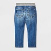 Toddler Boys' 2pk Pull-On Straight Fit Jeans - Cat & Jack™ Blue Denim/Brown - 2 of 3