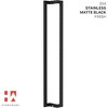Modern Black Push Pull Door Handle – Long Stainless Steel Handle for Glass, Barn, Wood, or Shower Doors – Contemporary Front Entry or Interior Use - 3 of 4