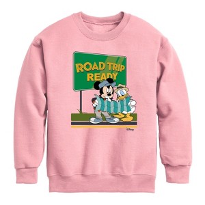 Boys' - Disney - Road Trip Ready Graphic Long Sleeve Fleece Sweatshirt - 1 of 4