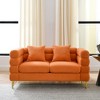 SKRAN 2 Seater Comfy Modern Sectional Sofa, 60'' Oversized Sofa, Soft Fabric Comfy Sofa with 2 Pillows for Living Room,Bedroom,Office - 4 of 4