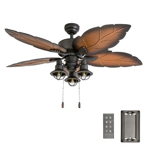 Prominence Home Ocean Crest 52" Tropical Indoor or Outdoor ceiling Fan, Bronze - 1 of 4