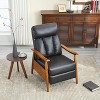 Black Wood Frame Armchair, Modern Accent Chair Lounge Chair for Living Room - 2 of 4